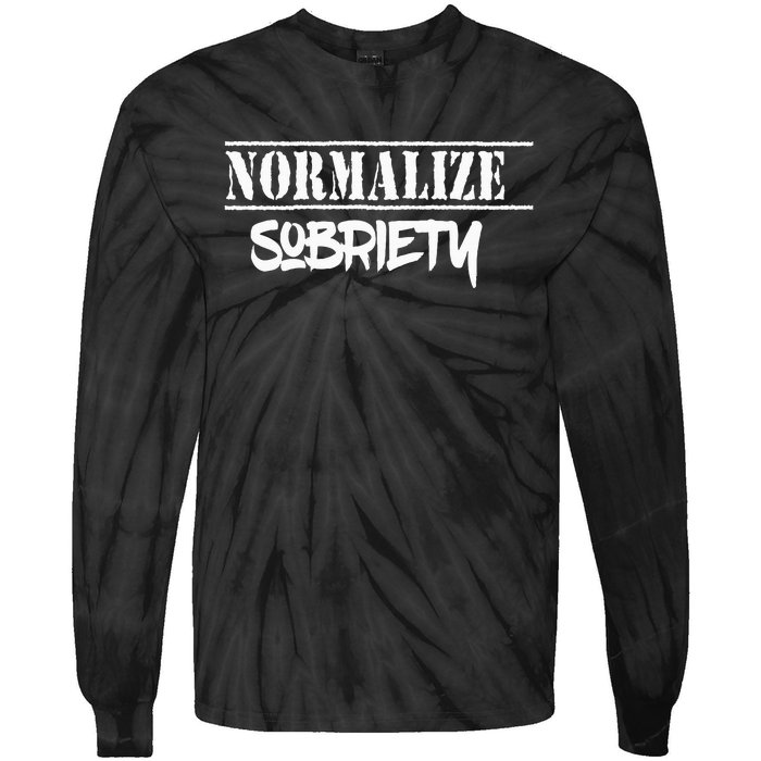 Normalize Sobriety Tie-Dye Long Sleeve Shirt