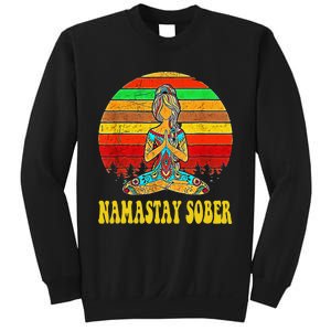 Namastay Sober Na Aa 12 Step Recovery Narcotics Anonymous Sweatshirt