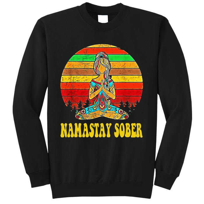 Namastay Sober Na Aa 12 Step Recovery Narcotics Anonymous Sweatshirt