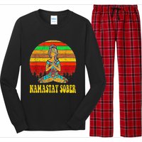 Namastay Sober Na Aa 12 Step Recovery Narcotics Anonymous Long Sleeve Pajama Set