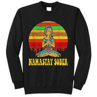 Namastay Sober Na Aa 12 Step Recovery Narcotics Anonymous Tall Sweatshirt