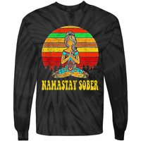 Namastay Sober Na Aa 12 Step Recovery Narcotics Anonymous Tie-Dye Long Sleeve Shirt