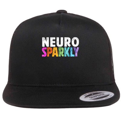 Neuro Sparkly Neurodivergent Neurodivergence ADHD ASD  Flatbill Hat