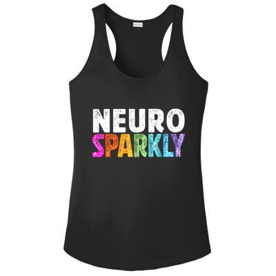 Neuro Sparkly Neurodivergent Neurodivergence ADHD ASD  Ladies PosiCharge Competitor Racerback Tank