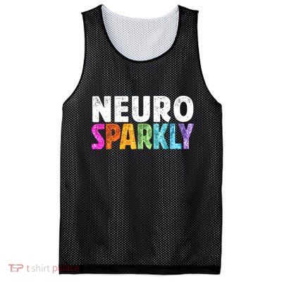 Neuro Sparkly Neurodivergent Neurodivergence ADHD ASD  Mesh Reversible Basketball Jersey Tank
