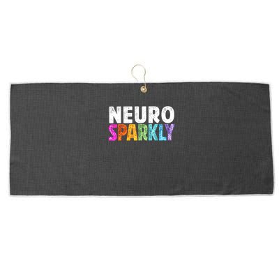 Neuro Sparkly Neurodivergent Neurodivergence ADHD ASD  Large Microfiber Waffle Golf Towel