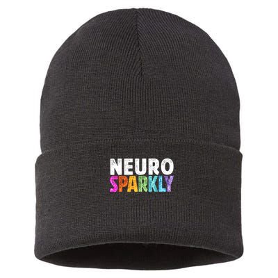Neuro Sparkly Neurodivergent Neurodivergence ADHD ASD  Sustainable Knit Beanie