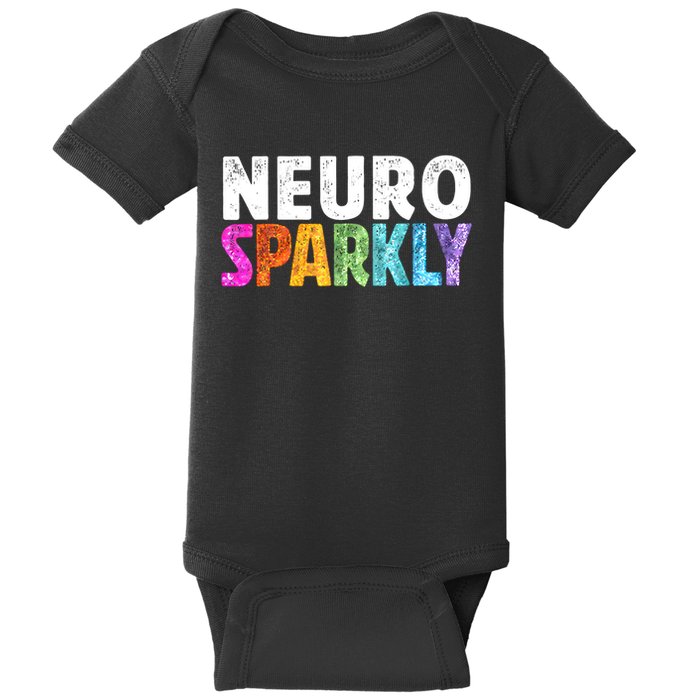 Neuro Sparkly Neurodivergent Neurodivergence ADHD ASD  Baby Bodysuit