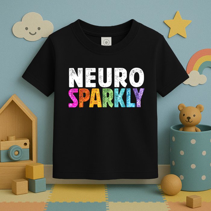 Neuro Sparkly Neurodivergent Neurodivergence ADHD ASD  Toddler T-Shirt
