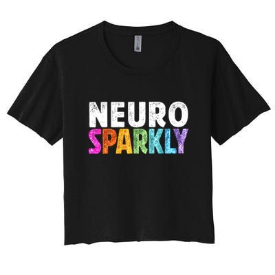 Neuro Sparkly Neurodivergent Neurodivergence ADHD ASD  Crop Top