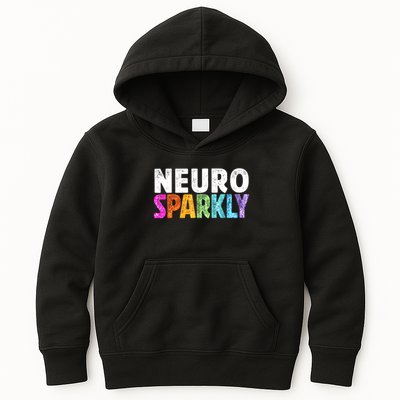 Neuro Sparkly Neurodivergent Neurodivergence ADHD ASD  Kids Hoodie