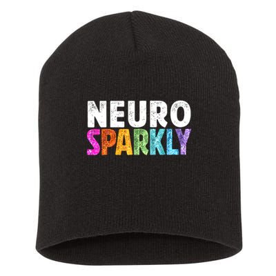 Neuro Sparkly Neurodivergent Neurodivergence ADHD ASD  Short Acrylic Beanie