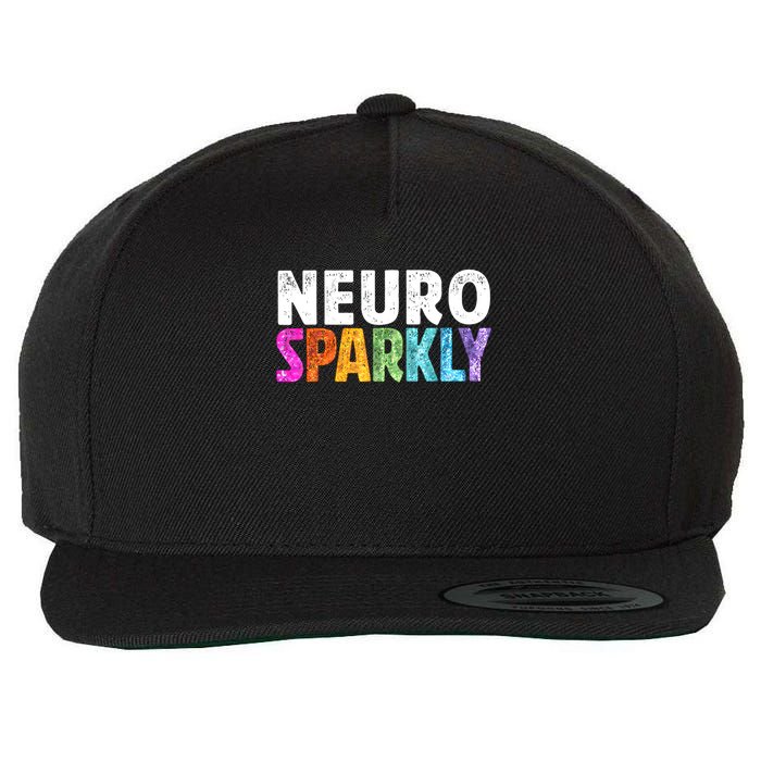 Neuro Sparkly Neurodivergent Neurodivergence ADHD ASD  Wool Snapback Cap