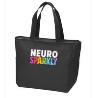 Neuro Sparkly Neurodivergent Neurodivergence ADHD ASD  Zip Tote Bag