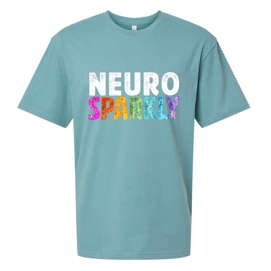Neuro Sparkly Neurodivergent Neurodivergence ADHD ASD  Sueded Cloud Jersey T-Shirt