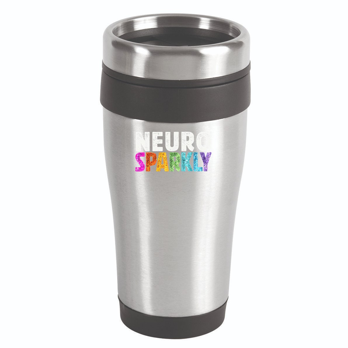 Neuro Sparkly Neurodivergent Neurodivergence ADHD ASD 16oz Travel Tumbler