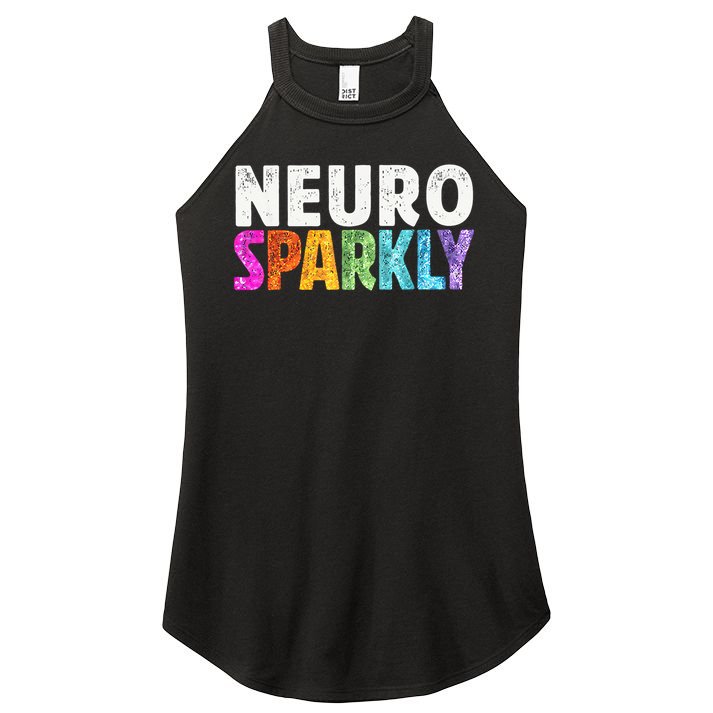 Neuro Sparkly Neurodivergent Neurodivergence ADHD ASD Women's Perfect Tri Rocker Tank