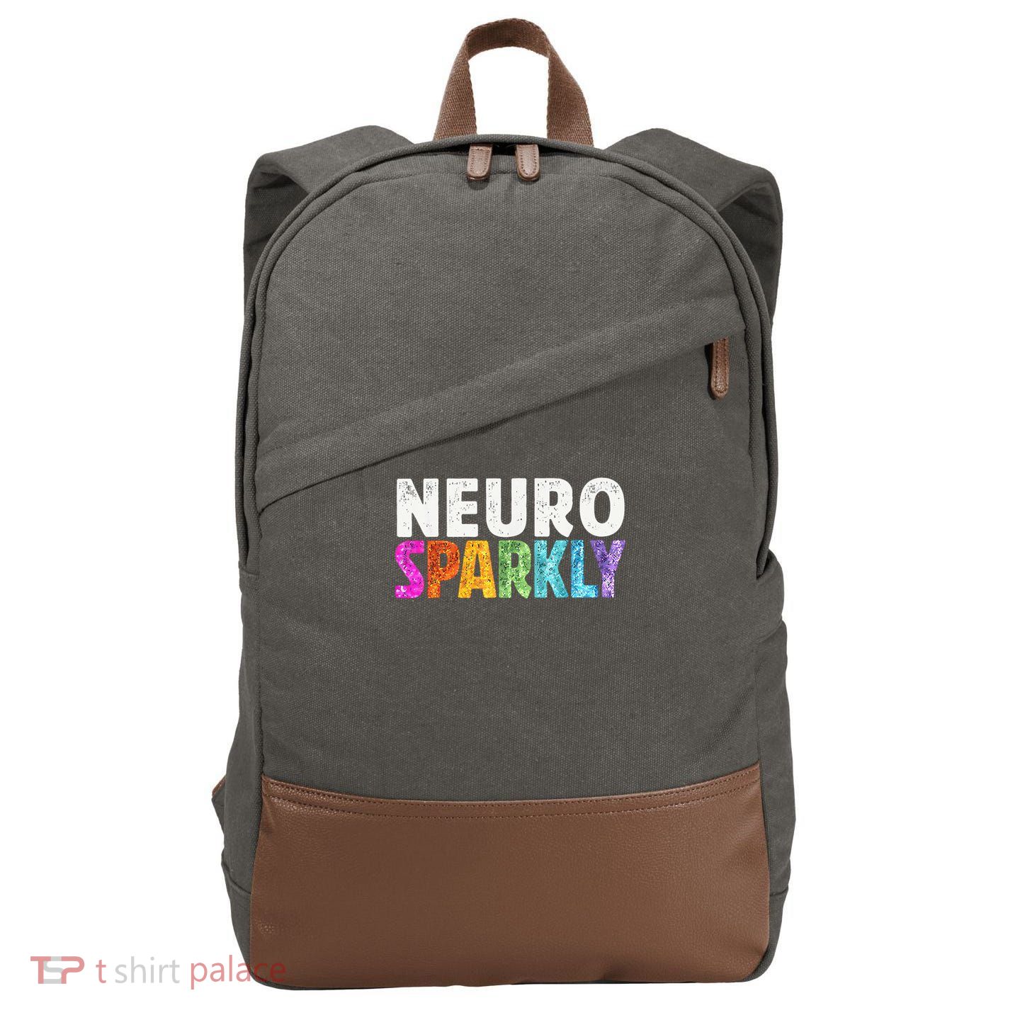 Neuro Sparkly Neurodivergent Neurodivergence ADHD ASD Cotton Canvas Backpack