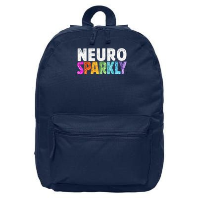 Neuro Sparkly Neurodivergent Neurodivergence ADHD ASD 16 in Basic Backpack