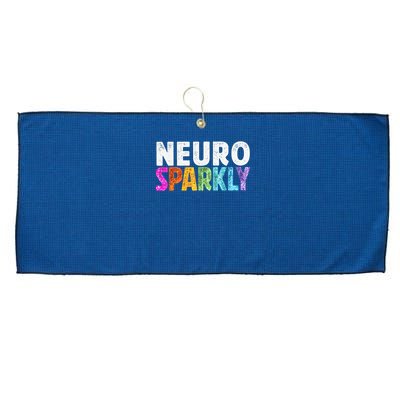 Neuro Sparkly Neurodivergent Neurodivergence ADHD ASD Large Microfiber Waffle Golf Towel