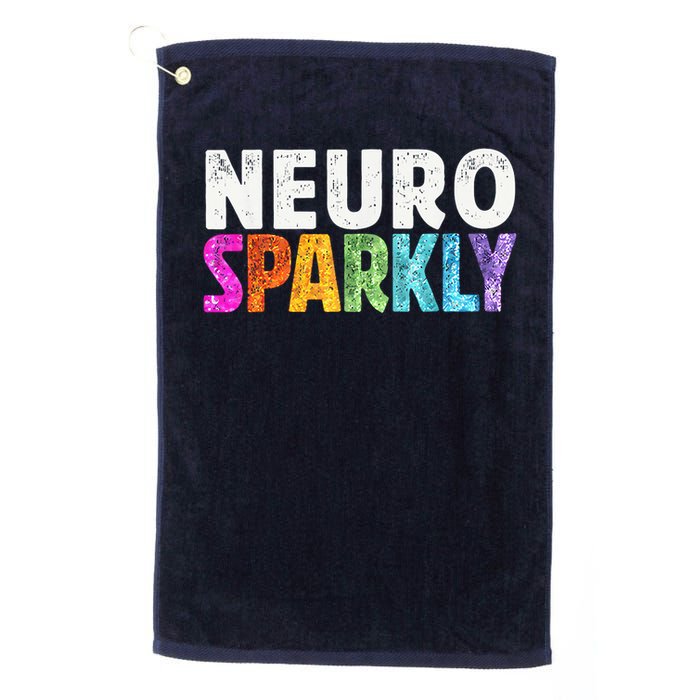 Neuro Sparkly Neurodivergent Neurodivergence ADHD ASD Golf Towel