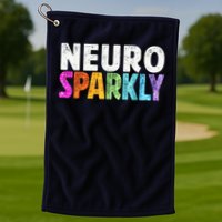 Neuro Sparkly Neurodivergent Neurodivergence ADHD ASD Golf Towel