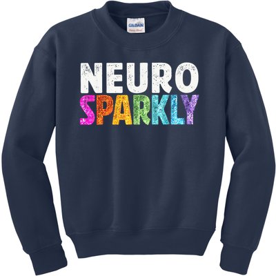Neuro Sparkly Neurodivergent Neurodivergence ADHD ASD Kids Sweatshirt