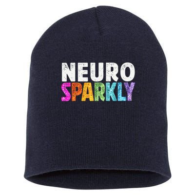 Neuro Sparkly Neurodivergent Neurodivergence ADHD ASD Short Acrylic Beanie