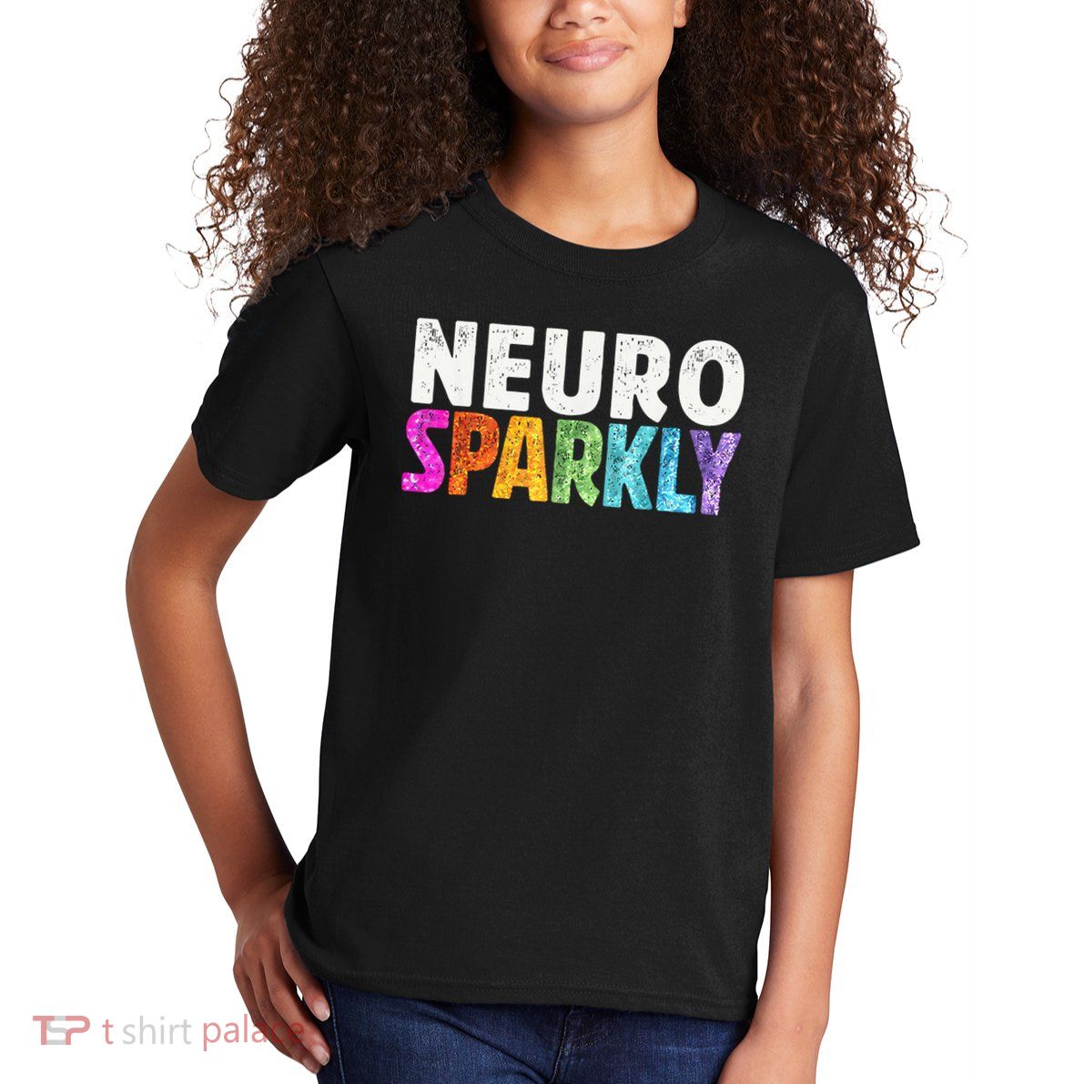 Neuro Sparkly Neurodivergent Neurodivergence ADHD ASD Kids T-Shirt
