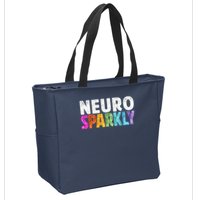 Neuro Sparkly Neurodivergent Neurodivergence ADHD ASD Zip Tote Bag