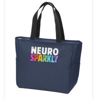 Neuro Sparkly Neurodivergent Neurodivergence ADHD ASD Zip Tote Bag