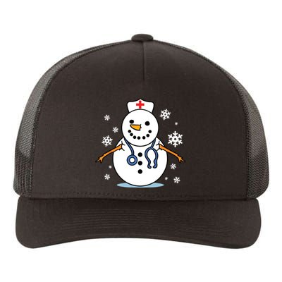 Nurse Snowman Nurse Christmas Yupoong Adult 5-Panel Trucker Hat