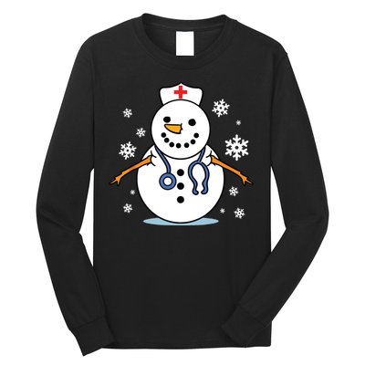 Nurse Snowman Nurse Christmas Long Sleeve Shirt