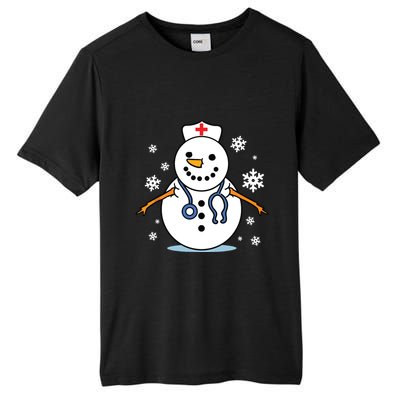 Nurse Snowman Nurse Christmas Tall Fusion ChromaSoft Performance T-Shirt