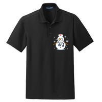 Nurse Snowman Nurse Christmas Dry Zone Grid Polo