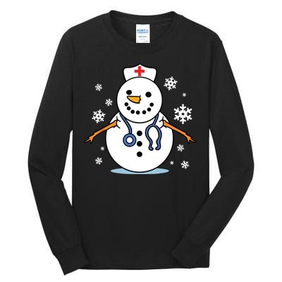 Nurse Snowman Nurse Christmas Tall Long Sleeve T-Shirt