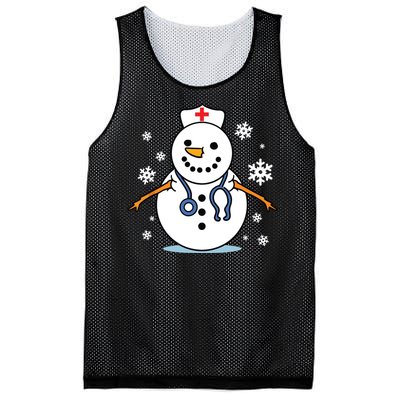 Nurse Snowman Nurse Christmas Mesh Reversible Basketball Jersey Tank