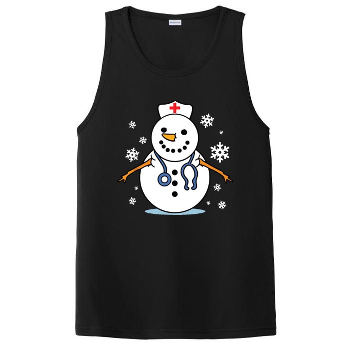 Nurse Snowman Nurse Christmas PosiCharge Competitor Tank