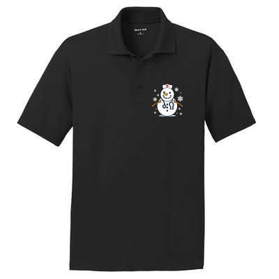 Nurse Snowman Nurse Christmas PosiCharge RacerMesh Polo