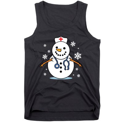 Nurse Snowman Nurse Christmas Tank Top