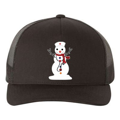 Nurse Snowman Nursing Rn Registered Funny Christmas Gifts Yupoong Adult 5-Panel Trucker Hat