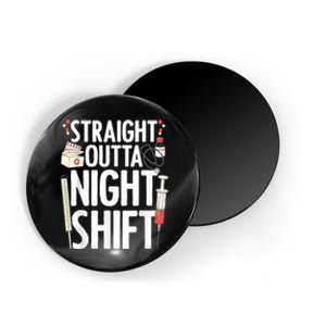 Night Shift Nurse For Men Women Emergency Registered Nurse Magnet