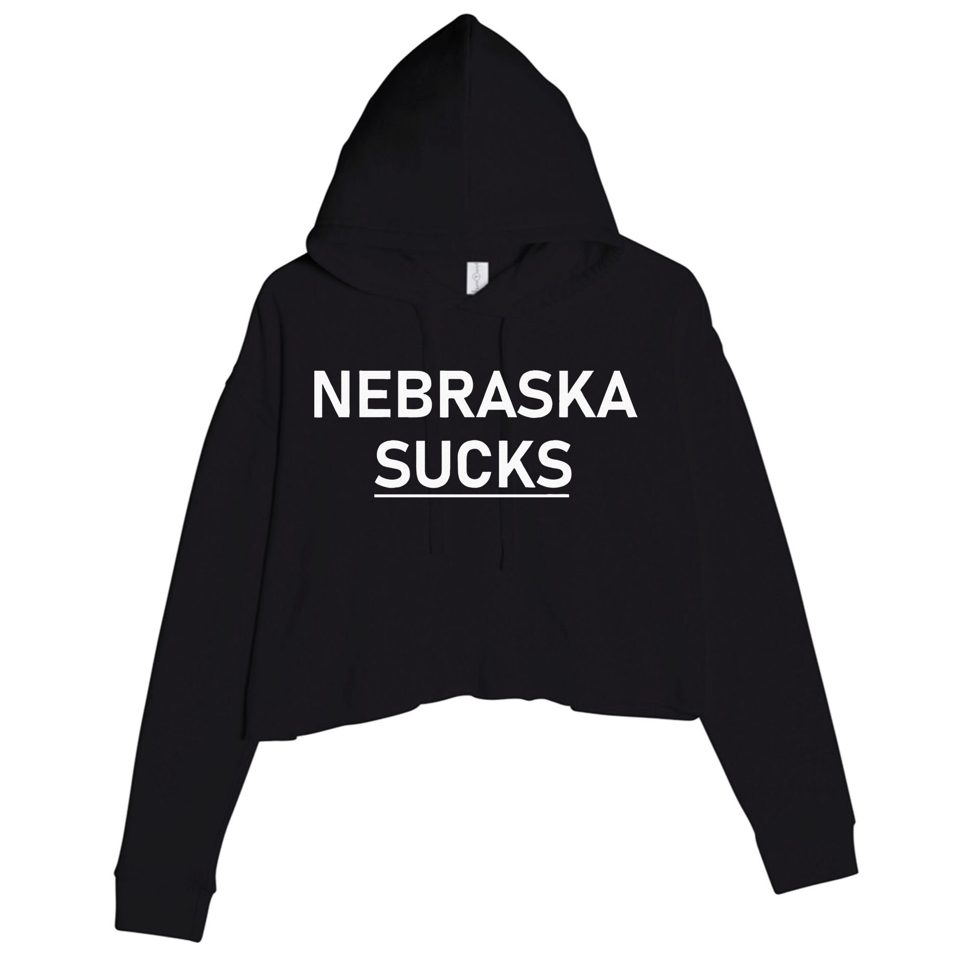 Nebraska Sucks Crop Fleece Hoodie