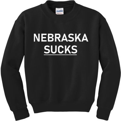 Nebraska Sucks Kids Sweatshirt