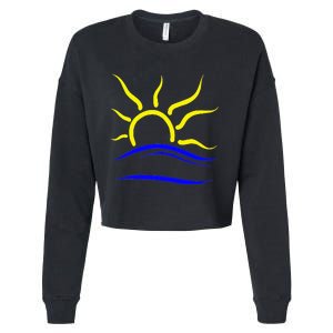 Naturist Symbol Nudist Cropped Pullover Crew