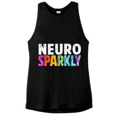 Neuro Sparkly Neurodivergent Neurodivergence ADHD ASD Ladies PosiCharge Tri-Blend Wicking Tank