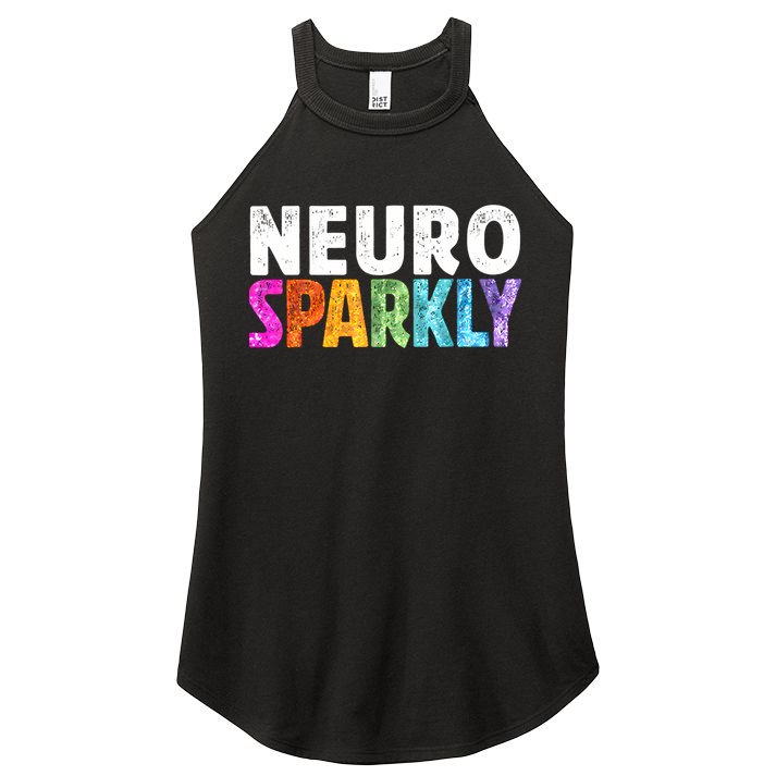 Neuro Sparkly Neurodivergent Neurodivergence ADHD ASD Women's Perfect Tri Rocker Tank
