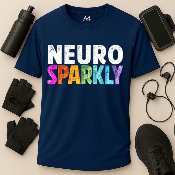 Neuro Sparkly Neurodivergent Neurodivergence ADHD ASD Cooling Performance Crew T-Shirt