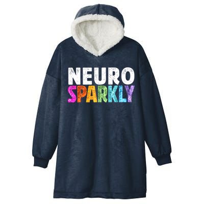 Neuro Sparkly Neurodivergent Neurodivergence ADHD ASD Hooded Wearable Blanket