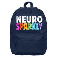 Neuro Sparkly Neurodivergent Neurodivergence ADHD ASD 16 in Basic Backpack